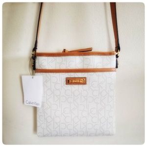 Calvin Klein Monogrammed Small Crossbody Bag Purse